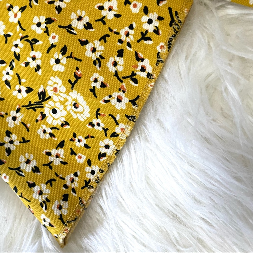 Zara Trafaluc Yellow Floral Bell Sleeve Mini Dress Size M - Picture 9 of 13